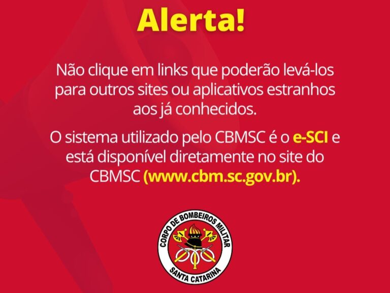 Corpo de Bombeiros Militar de SC alerta sobre mensagens fraudulentas por e-mail
